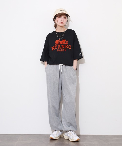 FUNALIVE(ファンアライブ)の「吸水速乾 UVカット ワイドシルエット ネコパロディ 半袖 Tシャツ(Tシャツ/カットソー・メンズ・ホワイト/ブラウン/ブラック・LL/L/M)」の13枚目の写真