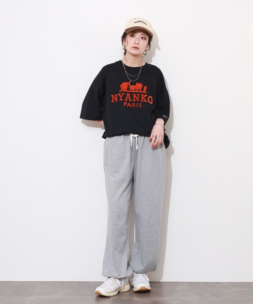 FUNALIVE(ファンアライブ)の「吸水速乾 UVカット ワイドシルエット ネコパロディ 半袖 Tシャツ(Tシャツ/カットソー・メンズ・ホワイト/ブラウン/ブラック・LL/L/M)」の14枚目の写真