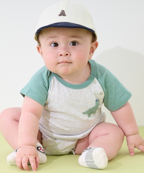 petit main(プティマイン)の「ラグランロンパース(ロンパース・キッズ・ホワイト系その他/オフホワイト・80cm/70cm)」の3枚目の写真