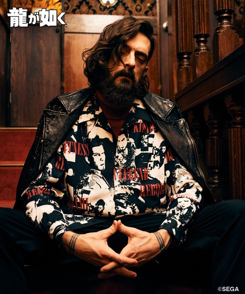 glamb(グラム)の「Kazuma Kiryu Shirt / カズマキリュウシャツ(シャツ/ブラウス・メンズ・ブラック/レッド・L/M/XL)」の1枚目の写真