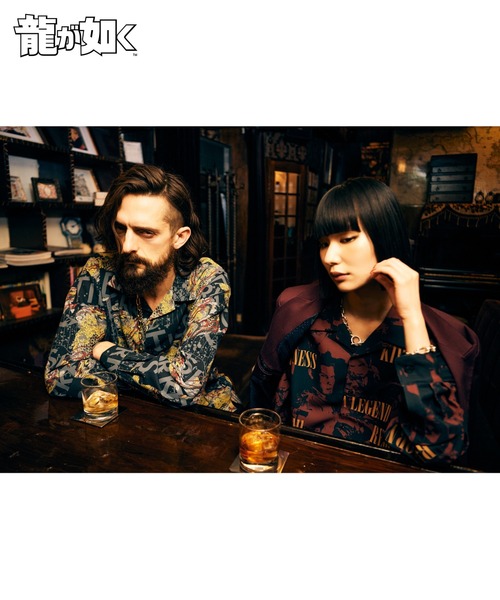 glamb(グラム)の「Kazuma Kiryu Shirt / カズマキリュウシャツ(シャツ/ブラウス・メンズ・ブラック/レッド・L/M/XL)」の17枚目の写真