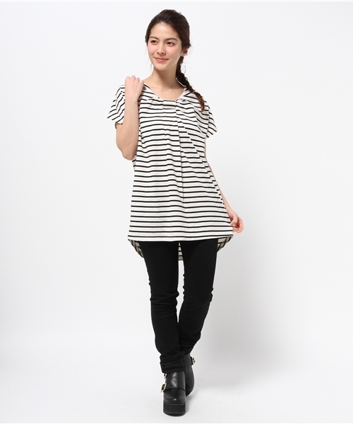 OUTLET（アウトレット）の「【Discoat】20CVC前リボンチュニック（Tシャツ/カットソー・レディース・その他1・LARGE/MEDIUM）」の5枚目の写真