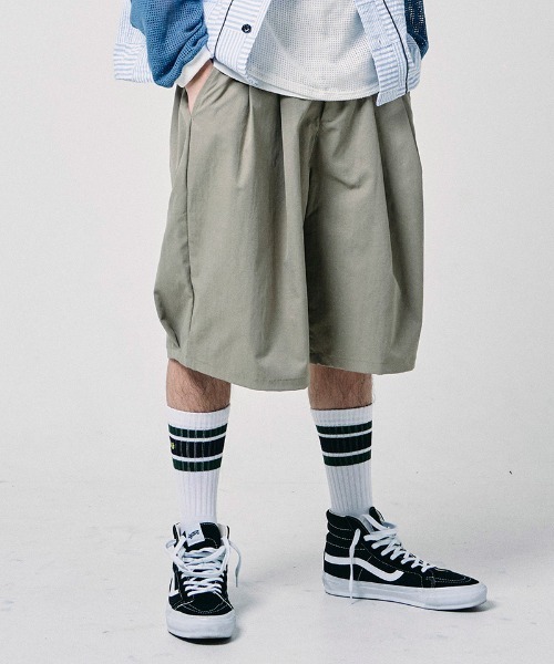 EFFECTEN(エフェクテン)の「mp15129-Wide 2tuck short pants ワイドショートパンツ(efdig-13)(その他パンツ・メンズ・ベージュ/ブラック・S/M/L/XL)」の21枚目の写真