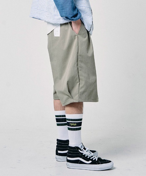 EFFECTEN(エフェクテン)の「mp15129-Wide 2tuck short pants ワイドショートパンツ(efdig-13)(その他パンツ・メンズ・ベージュ/ブラック・S/M/L/XL)」の20枚目の写真