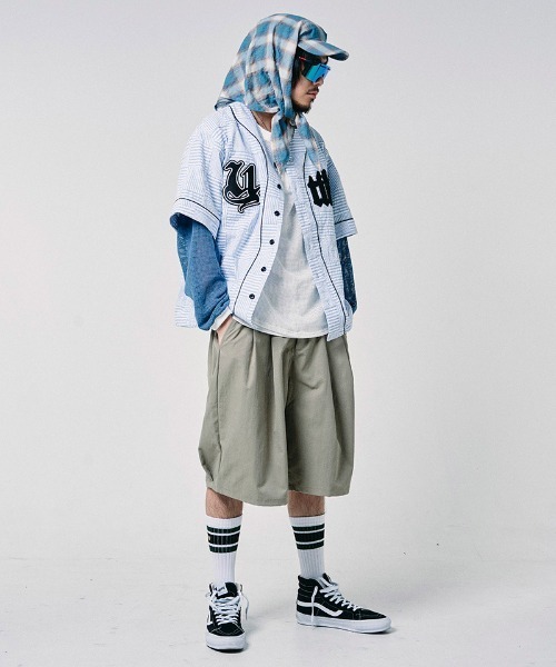 EFFECTEN(エフェクテン)の「mp15129-Wide 2tuck short pants ワイドショートパンツ(efdig-13)(その他パンツ・メンズ・ベージュ/ブラック・S/M/L/XL)」の18枚目の写真