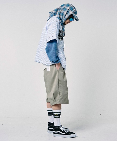 EFFECTEN(エフェクテン)の「mp15129-Wide 2tuck short pants ワイドショートパンツ(efdig-13)(その他パンツ・メンズ・ベージュ/ブラック・S/M/L/XL)」の17枚目の写真
