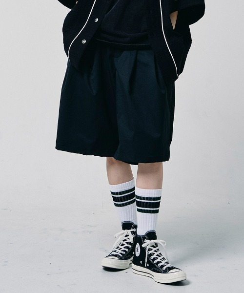 EFFECTEN(エフェクテン)の「mp15129-Wide 2tuck short pants ワイドショートパンツ(efdig-13)(その他パンツ・メンズ・ベージュ/ブラック・S/M/L/XL)」の15枚目の写真