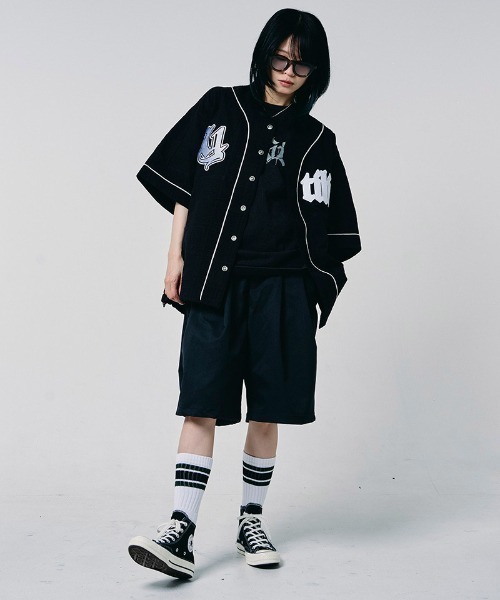 EFFECTEN(エフェクテン)の「mp15129-Wide 2tuck short pants ワイドショートパンツ(efdig-13)(その他パンツ・メンズ・ベージュ/ブラック・S/M/L/XL)」の12枚目の写真