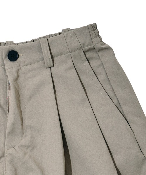 EFFECTEN(エフェクテン)の「mp15129-Wide 2tuck short pants ワイドショートパンツ(efdig-13)(その他パンツ・メンズ・ベージュ/ブラック・S/M/L/XL)」の5枚目の写真