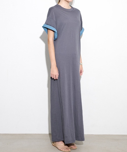 LE CIEL BLEU(ルシェルブルー)の「マキシTシャツドレス / Maxi T-Shirt Dress(ワンピース・レディース・ブラック/チャコールグレー・38/36)」の11枚目の写真