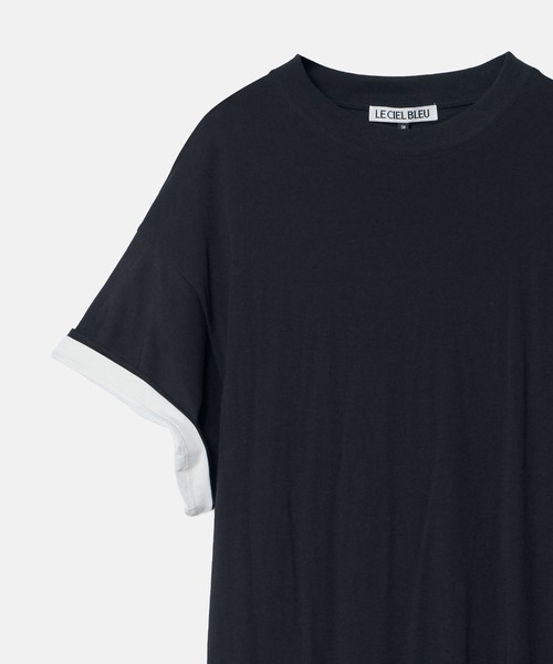 LE CIEL BLEU(ルシェルブルー)の「マキシTシャツドレス / Maxi T-Shirt Dress(ワンピース・レディース・ブラック/チャコールグレー・38/36)」の18枚目の写真