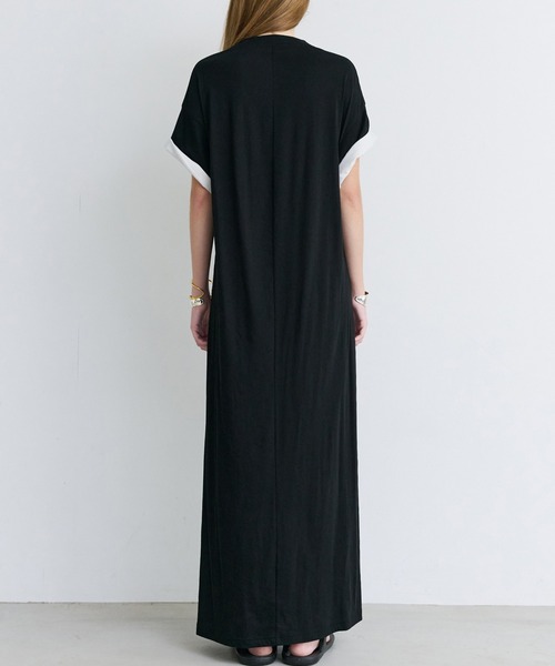 LE CIEL BLEU(ルシェルブルー)の「マキシTシャツドレス / Maxi T-Shirt Dress(ワンピース・レディース・ブラック/チャコールグレー・38/36)」の20枚目の写真