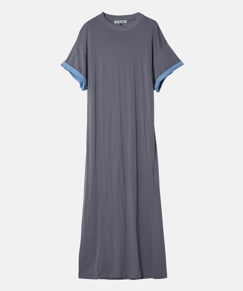 LE CIEL BLEU(ルシェルブルー)の「マキシTシャツドレス / Maxi T-Shirt Dress(ワンピース・レディース・ブラック/チャコールグレー・38/36)」の6枚目の写真