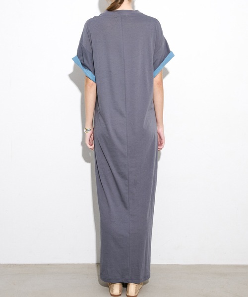 LE CIEL BLEU(ルシェルブルー)の「マキシTシャツドレス / Maxi T-Shirt Dress(ワンピース・レディース・ブラック/チャコールグレー・38/36)」の9枚目の写真