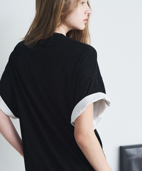 LE CIEL BLEU(ルシェルブルー)の「マキシTシャツドレス / Maxi T-Shirt Dress(ワンピース・レディース・ブラック/チャコールグレー・38/36)」の13枚目の写真