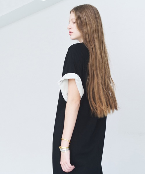 LE CIEL BLEU(ルシェルブルー)の「マキシTシャツドレス / Maxi T-Shirt Dress(ワンピース・レディース・ブラック/チャコールグレー・38/36)」の15枚目の写真