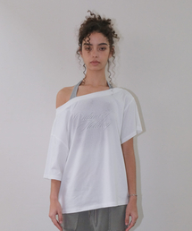 OFF SHOULDER T-SHIRT SET [WHITE]