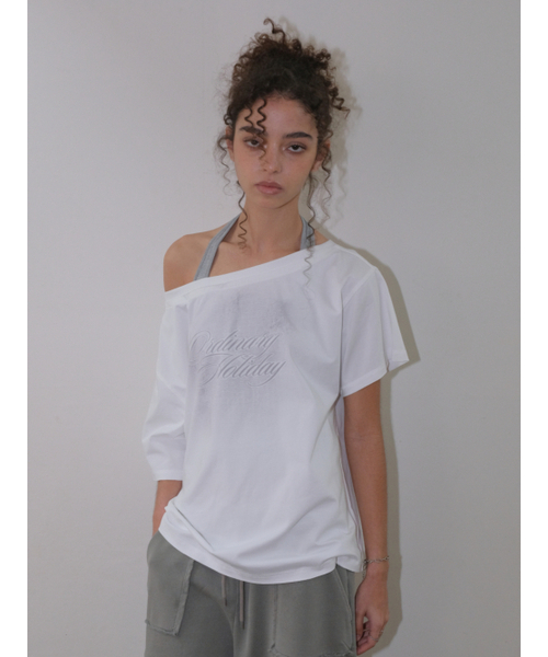 ORDINARY HOLIDAY（オーディナリー ホリデー）の「OFF SHOULDER T-SHIRT SET [WHITE]（Tシャツ/カットソー・レディース・その他・FREE）」の2枚目の写真