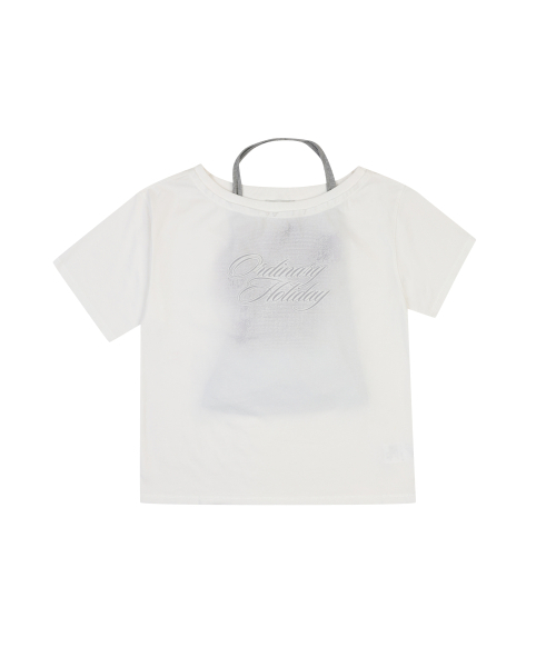 ORDINARY HOLIDAY（オーディナリー ホリデー）の「OFF SHOULDER T-SHIRT SET [WHITE]（Tシャツ/カットソー・レディース・その他・FREE）」の3枚目の写真