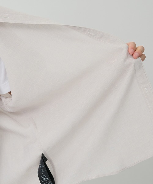 CITY TOKYO(シティトウキョウ)の「【CITY TOKYO/シティートーキョー】Twist linen リラックスシャツ(シャツ/ブラウス・メンズ・オフホワイト/ブラック・2/1/3)」の8枚目の写真