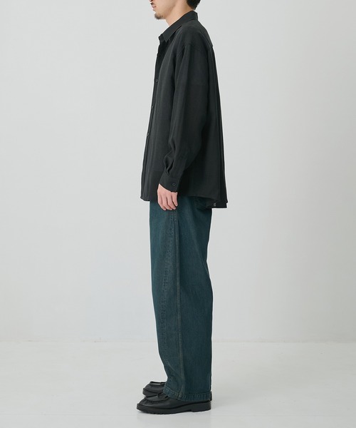 CITY TOKYO(シティトウキョウ)の「【CITY TOKYO/シティートーキョー】Twist linen リラックスシャツ(シャツ/ブラウス・メンズ・オフホワイト/ブラック・2/1/3)」の12枚目の写真