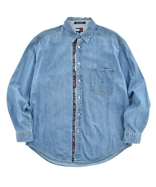 TOMMY HILFIGER(トミーヒルフィガー)の「【USED】90’s TOMMY HILFIGER デニムシャツ(シャツ/ブラウス・メンズ・ブルー・LARGE)」の1枚目の写真