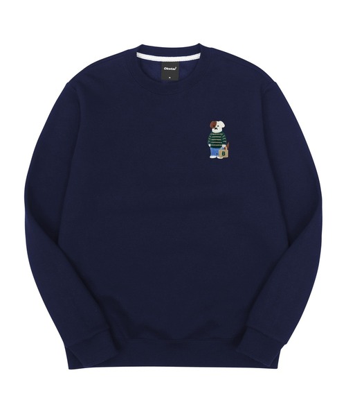 OKSTAR(オクスター)の「ミニミカジュアルブロドック刺繍特厚裏毛スウェット(スウェット・レディース・クリーム/グレー/ネイビー/ダークグリーン/ブラック/ホワイト/ライトベージュ/ライトグレー/オートミール/カーキ/ベージュ・2XL/LARGE/MEDIUM/SMALL/X-LARGE/4XL/3XL)」の11枚目の写真