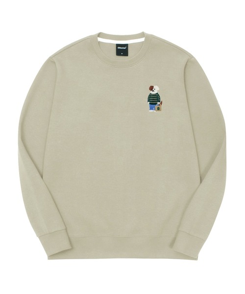 OKSTAR(オクスター)の「ミニミカジュアルブロドック刺繍特厚裏毛スウェット(スウェット・レディース・クリーム/グレー/ネイビー/ダークグリーン/ブラック/ホワイト/ライトベージュ/ライトグレー/オートミール/カーキ/ベージュ・2XL/LARGE/MEDIUM/SMALL/X-LARGE/4XL/3XL)」の8枚目の写真