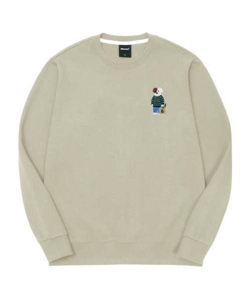 OKSTAR(オクスター)の「ミニミカジュアルブロドック刺繍特厚裏毛スウェット(スウェット・レディース・クリーム/グレー/ネイビー/ダークグリーン/ブラック/ホワイト/ライトベージュ/ライトグレー/オートミール/カーキ/ベージュ・2XL/LARGE/MEDIUM/SMALL/X-LARGE/4XL/3XL)」の14枚目の写真