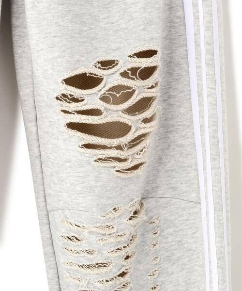 adidas(アディダス)の「adidas Originals/アディダス オリジナルス/DISTRESSED SWEAT PANTS(スウェットパンツ・レディース・ブラック/グレー系その他3・M/S/XS)」の8枚目の写真