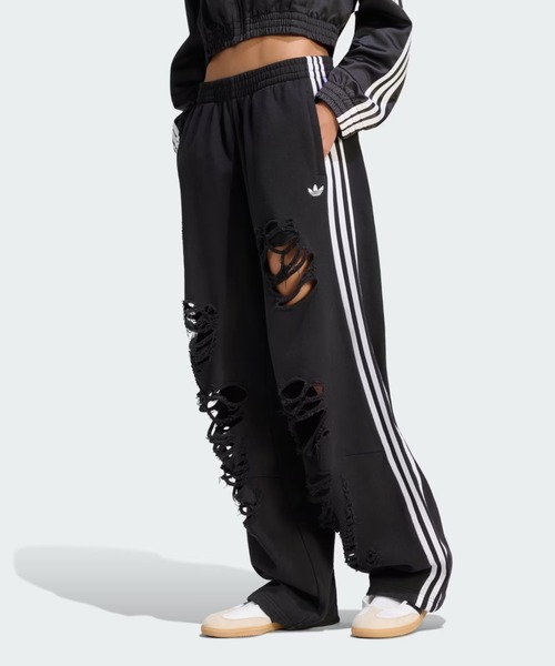 adidas(アディダス)の「adidas Originals/アディダス オリジナルス/DISTRESSED SWEAT PANTS(スウェットパンツ・レディース・ブラック/グレー系その他3・M/S/XS)」の1枚目の写真