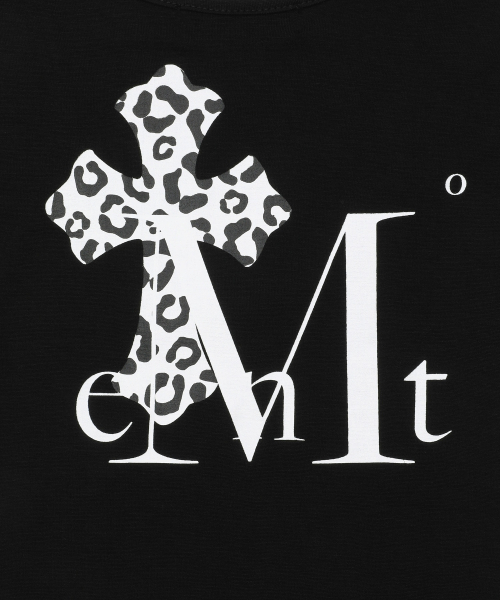 MUCENT(ムセント)の「サハラヒョウ柄クロスバックロゴUネッククルーネック半袖Tシャツ(2カラー)(Tシャツ/カットソー・レディース・ホワイト/ブラック・FREE)」の5枚目の写真