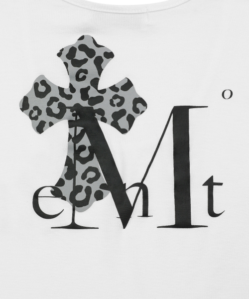 MUCENT(ムセント)の「サハラヒョウ柄クロスバックロゴUネッククルーネック半袖Tシャツ(2カラー)(Tシャツ/カットソー・レディース・ホワイト/ブラック・FREE)」の9枚目の写真