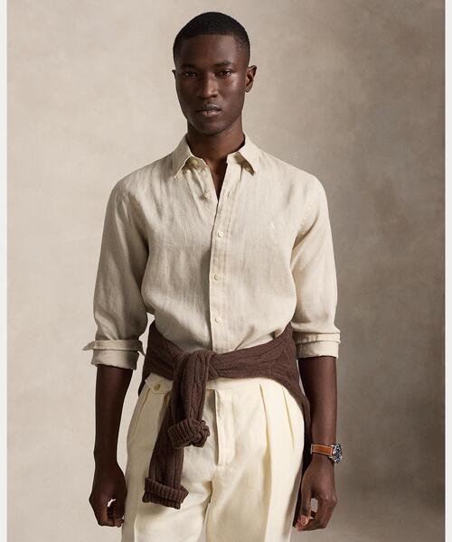 POLO RALPH LAUREN(ポロ ラルフ ローレン)の「クラシック フィット リネン シャツ(シャツ/ブラウス・メンズ・グレー系・S/M/L)」の1枚目の写真