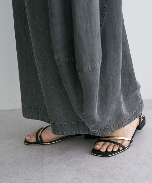 Editt by YECCA VECCA(エディットバイイェッカヴェッカ)の「テンセルデニムコクーンドレープパンツ(その他パンツ・レディース・インディゴブルー/ブラック・FREE)」の10枚目の写真