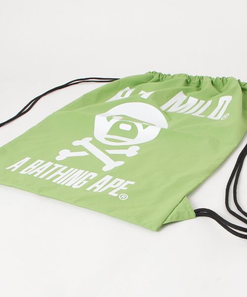 A BATHING APE（アベイシングエイプ）の「BABY MILO CROSSBONE KNAPSACK（バックパック/リュック・メンズ・ブラック/グリーン・FREE）」の8枚目の写真