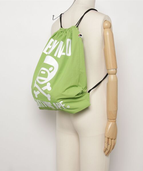 A BATHING APE（アベイシングエイプ）の「BABY MILO CROSSBONE KNAPSACK（バックパック/リュック・メンズ・ブラック/グリーン・FREE）」の10枚目の写真