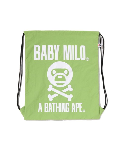 A BATHING APE（アベイシングエイプ）の「BABY MILO CROSSBONE KNAPSACK（バックパック/リュック・メンズ・ブラック/グリーン・FREE）」の4枚目の写真