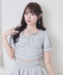 【セットアップ対応】ラメスウェットキャミボレロセット