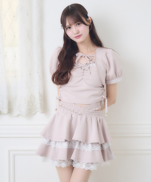 couture BY ROJITA(クチュールバイロジータ)の「【セットアップ対応】ラメスウェットキャミボレロセット(Tシャツ/カットソー・レディース・グレー/ピンク/ブラック・FREE)」の10枚目の写真