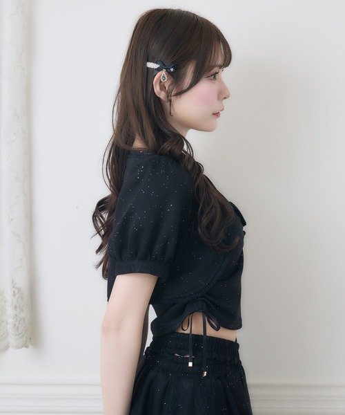 couture BY ROJITA(クチュールバイロジータ)の「【セットアップ対応】ラメスウェットキャミボレロセット(Tシャツ/カットソー・レディース・グレー/ピンク/ブラック・FREE)」の18枚目の写真