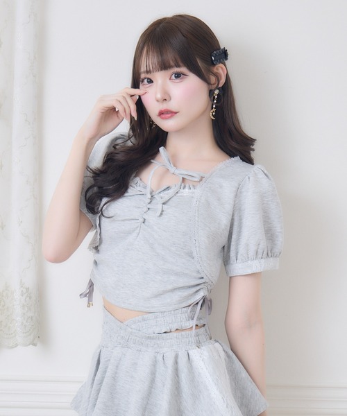 couture BY ROJITA(クチュールバイロジータ)の「【セットアップ対応】ラメスウェットキャミボレロセット(Tシャツ/カットソー・レディース・グレー/ピンク/ブラック・FREE)」の19枚目の写真