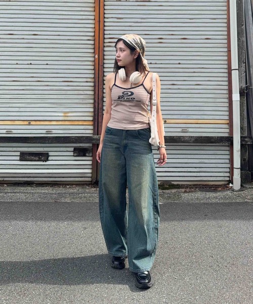 AS KNOW AS plus(アズノゥアズプラス)の「〇PIKO カップ付き アソートデザインキャミソール 【PIKO / ピコ】(キャミソール・レディース・イエロー/チャコールグレー/グリーン系その他/ブラウン系その他・FREE)」の12枚目の写真
