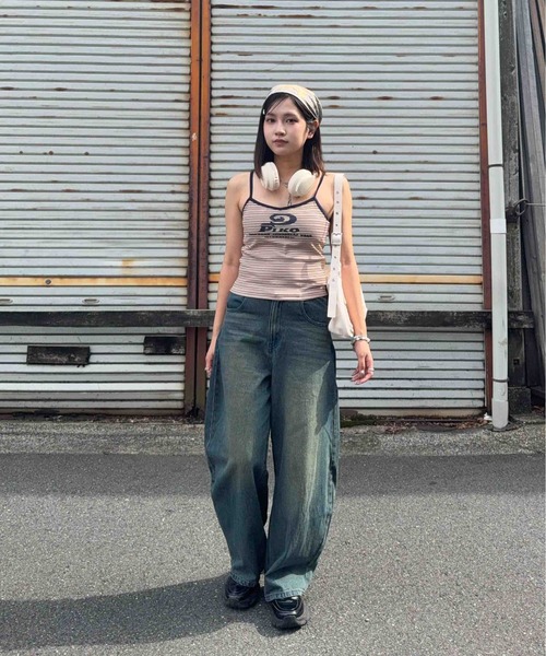 AS KNOW AS plus(アズノゥアズプラス)の「〇PIKO カップ付き アソートデザインキャミソール 【PIKO / ピコ】(キャミソール・レディース・イエロー/チャコールグレー/グリーン系その他/ブラウン系その他・FREE)」の13枚目の写真