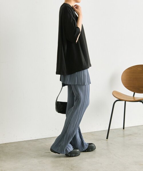 ear PAPILLONNER(イアパピヨネ)の「スカートセットパンツ【SUM1 STYLE】(その他パンツ・レディース・ベージュ/サックスブルー・FREE)」の15枚目の写真