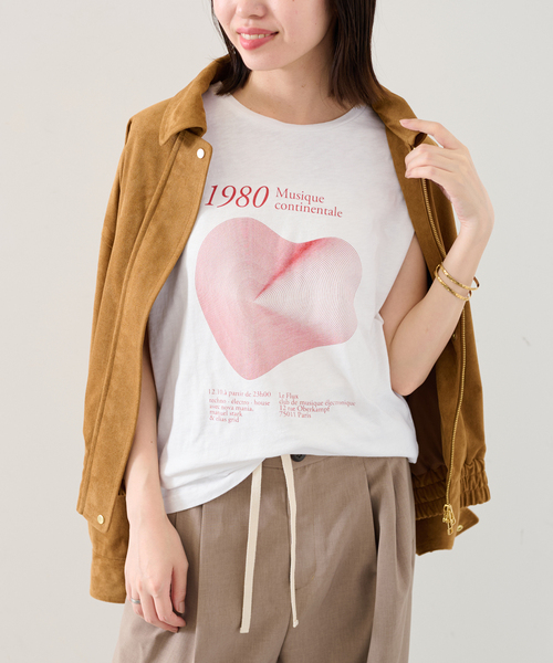 SLOBE IENA(スローブイエナ)の「グラフィックノースリーブTEE(Tシャツ/カットソー・レディース・チャコールグレー/ホワイト・FREE)」の11枚目の写真