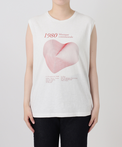 SLOBE IENA(スローブイエナ)の「グラフィックノースリーブTEE(Tシャツ/カットソー・レディース・チャコールグレー/ホワイト・FREE)」の20枚目の写真