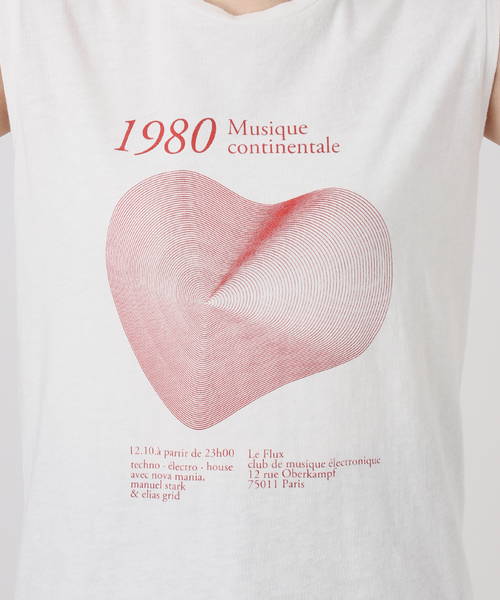 SLOBE IENA(スローブイエナ)の「グラフィックノースリーブTEE(Tシャツ/カットソー・レディース・チャコールグレー/ホワイト・FREE)」の21枚目の写真