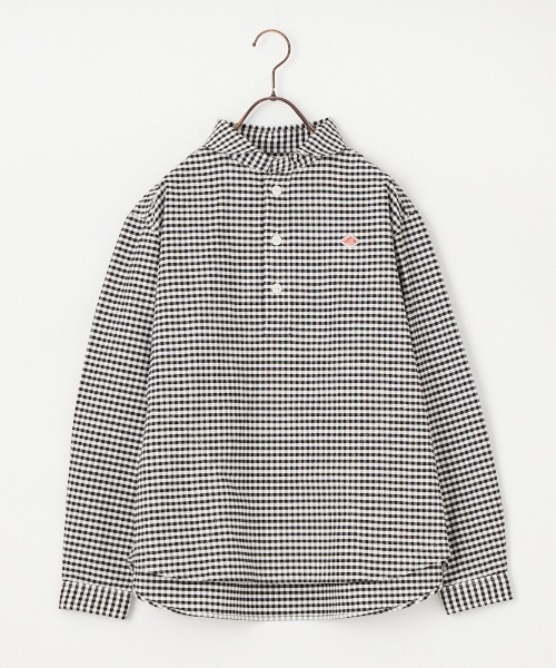 DANTON（ダントン）の「[DANTON/ダントン] ラウンドカラー オックスフォードプルオーバーシャツ(チェック・ストライプ)（シャツ/ブラウス・レディース・ブラック・36/38）」の3枚目の写真