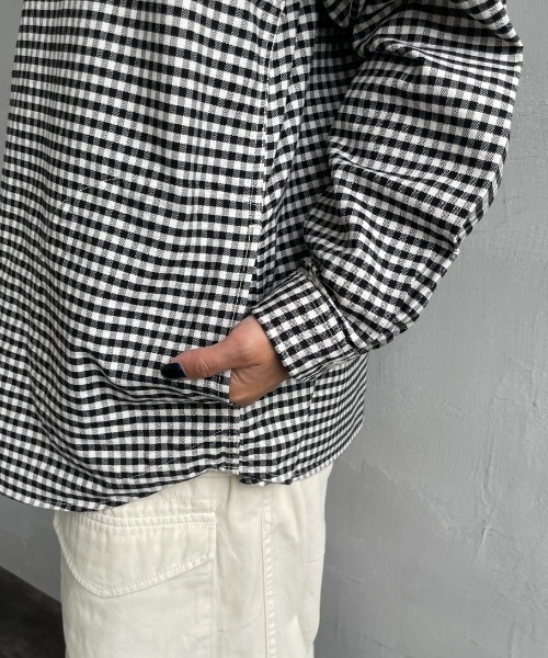 DANTON（ダントン）の「[DANTON/ダントン] ラウンドカラー オックスフォードプルオーバーシャツ(チェック・ストライプ)（シャツ/ブラウス・レディース・ブラック・36/38）」の22枚目の写真